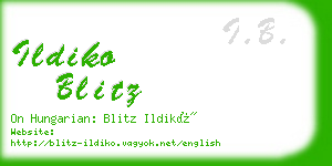 ildiko blitz business card